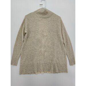 White+Warren Women's Turtleneck Tan Cashmere Sweater Size M US